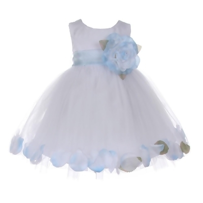 white and baby blue flower girl dresses