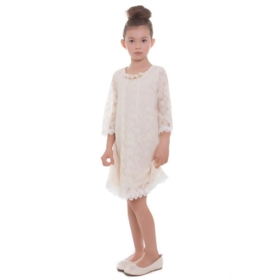 Champagne and Lace Junior Bridesmaid Dresses