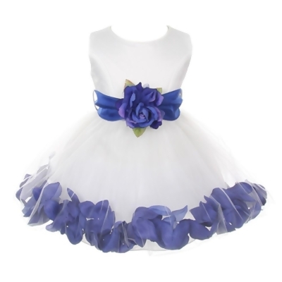 royal blue and white flower girl dresses
