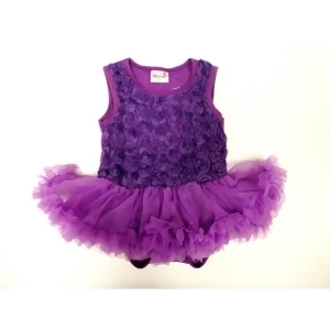 Purple Rose Sleeveless Tutu Baby Girl Bodysuit S-l - 4T