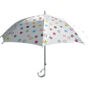 White Polka Dots Girls Umbrella - All