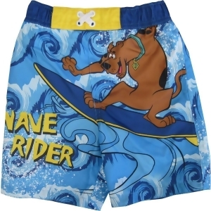 Cartoon Network Little Boys Sky Blue Scooby Doo Print Swim Shorts 2-4T - 2T