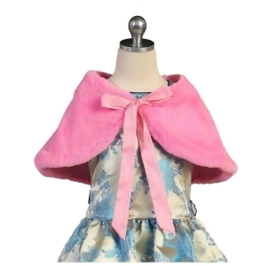 Angels Garment Big Girls Hot Pink Faux Wrap Shoulder Bow Collar Cape 7-10 - 7