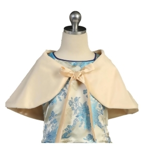 Angels Garment Baby Girls Ivory Faux Wrap Bow Collar Cape 24M-4t - 24 Months