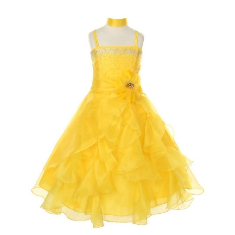 cascade ruffle frock