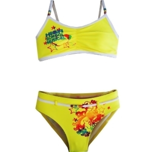 High School Musical Little Girls Yellow Two Piece Bikini Swimsuit 4-6X - 4/5