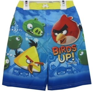 Angry Birds Little Boys Sky Blue Character Printed Swim Wear Shorts 2T-6 - 2T