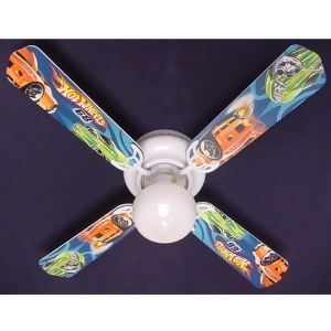 Mattel Hot Wheels Print Blades 42in Ceiling Fan Light Kit - All