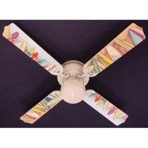 Hawaiian Surf Boards Print Blades 42in Ceiling Fan Light Kit - All