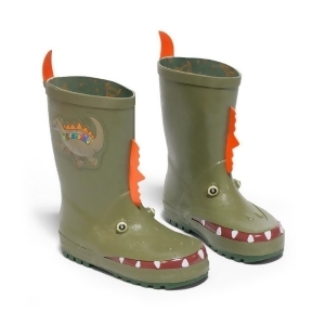 Kidorable Boys Green Dinosaur Spike Lined Rubber Rain Boots 11-2 Kids - 13 Kids