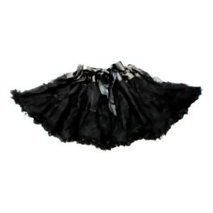 Black Solid Chiffon Tutu Skirt Girls S-l - 4-6X