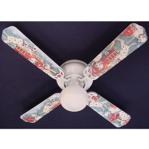 Dalmatian Puppies Fire truck Print Blades 42in Ceiling Fan Light Kit - All