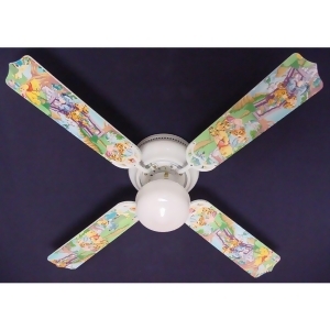 Pooh and Friends Print Blades 42in Ceiling Fan Light Kit - All