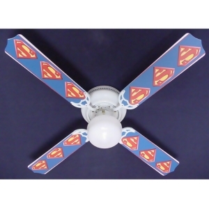 Boys Superman Print Blades 42in Ceiling Fan Light Kit - All