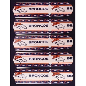Denver Broncos Nfl Print 52in Ceiling Fan Blades Set - All