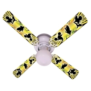 Yellow Motocross Print Blades 42in Ceiling Fan Light Kit - All
