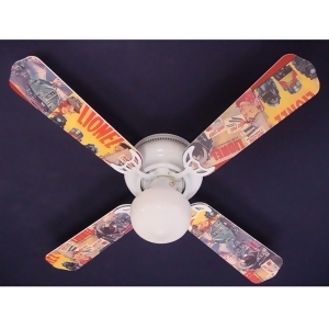 Nostalgic Lionel Trains Print Blades 42in Ceiling Fan Light Kit - All