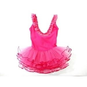 Hot Pink Lace Trim Tutu Ballet Dress Girls S-l - 0-24M