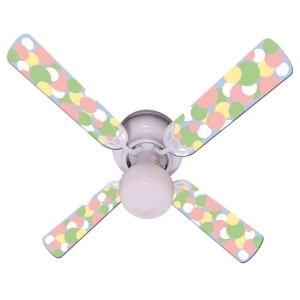Pastel Dot Print Blades 42in Ceiling Fan Light Kit - All