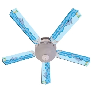 Dolphin in the Sea Designer 52in Ceiling Fan Blades Set - All