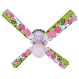 Turtle Pink Trees Print Blades 42in Ceiling Fan Light Kit - All
