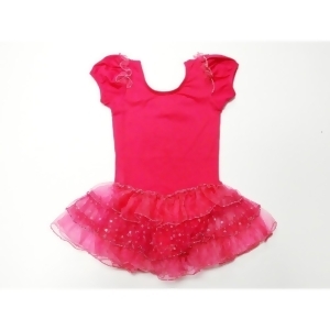 Hot Pink Short Sleeve Tutu Ballet Dress Girl S-l - 4-6X