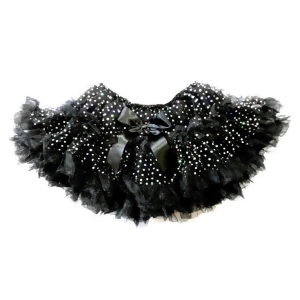 Black Sparkle Fluffy Tutu Skirt Girls Xs-xl - 8-10