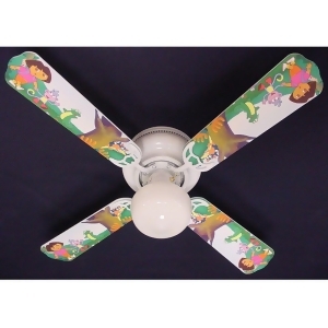 Dora the Explorer and Boots Print Blades 42in Ceiling Fan Light Kit - All