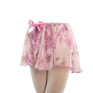 Danshuz Lavender Floral Chiffon Elasticized Dance Skirt Little Girls 4-14 - 6