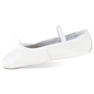 Danshuz Toddler Little Girls White Deluxe Leather Ballet Shoes 7-3 - 9.5 Toddler