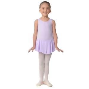 Danshuz Little Girls Lavender Sleeveless Georgette Skirt Dance Dress 2-6 - 4/6