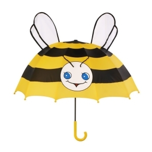 Kidorable Girls Yellow Black Child Size Lightweight Ears Bee Umbrella - All