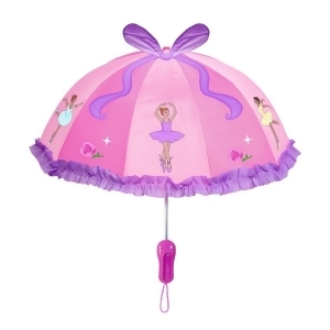 Kidorable Girls Pink Child Size Lightweight Ruffle Ballerina Umbrella - All