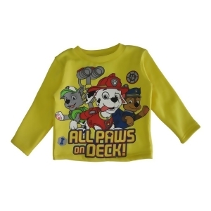 Nickelodeon Little Boys Yellow Paw Patrol Always On Deck Print Top 2-4T - 4T