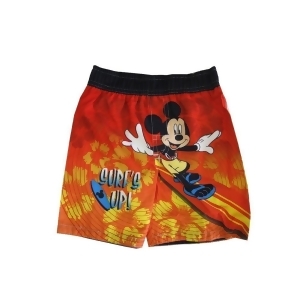 Disney Baby Boys Orange Mickey Mouse Surf's Up Print Swimwear Shorts 18-24M - 24 Months