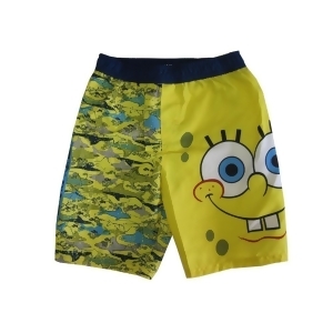 Nickelodeon Little Boys Yellow Blue SpongeBob SquarePants Swim Shorts 2-4T - 3T