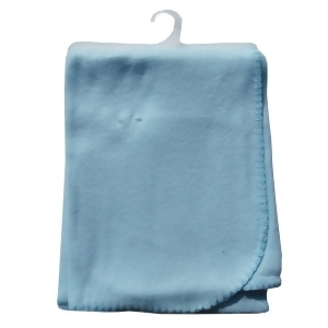 Bambini Baby Boys Blue Solid Color Pastel Soft Polar Fleece Blanket - All