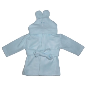Bambini Baby Boys Blue Pastel Rabbit Ears Hoodie Fleece Robe 0-12M - All