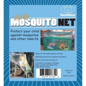 Bambini Baby Unisex White Fine Mesh Play Pen Stroller Mosquito Net - All