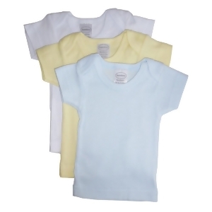 Bambini Baby Boys Blue Yellow White Short Sleeve Lap 3-Pack T-Shirts Nb-24m - Newborn