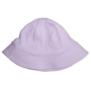 Bambini Baby Girls Pastel Pink Cotton Interlock Snap Chin-Strap Sun Hat 6-12M - 6-12 Months