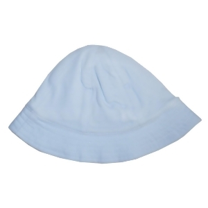 Bambini Baby Boys Pastel Blue Cotton Interlock Snap Chin-Strap Sun Hat 0-12M - 0-6 Months