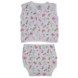 Bambini Baby Boys Blue Jersey Print Diaper Shirt Training Pants 2 Pc Set Nb-18m - Newborn