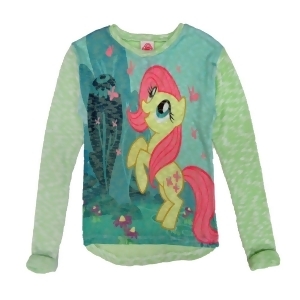 Hasbro Big Girls Blue Pink My Little Pony Print Long Sleeved Sweater 7-12 - 7/8