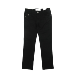 Wall Flower Big Girls Black Solid Color Cotton Denim Trendy Pants 12-14 - 14