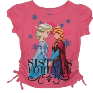 Disney Little Girls Pink Frozen Sisters Forever Short Sleeved T-Shirt 2-4T - 2T