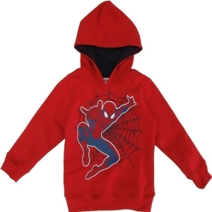 Marvel Big Boys Red Spider-Man Print Hooded Long Sleeved Top 8-16 - 10/12