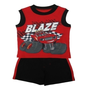 Nickelodeon Little Boys Red Blaze Car Sleeveless Top 2 Pc Shorts Set 2T-7 - 3T
