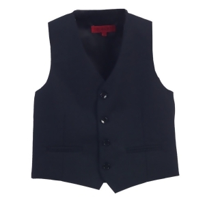 Gioberti Big Boys Navy Solid Color Four Button Classic Formal Vest 8-16 - 12