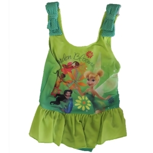 Disney Little Girls Green Tinker Bell Inspired Print One Piece Swimsuit 2-4T - 4T